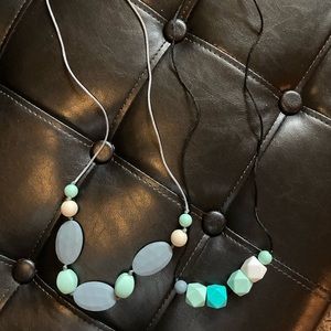 Two silicone teething necklaces